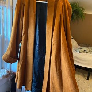 Pure wool camel/burnt orange oversized coat